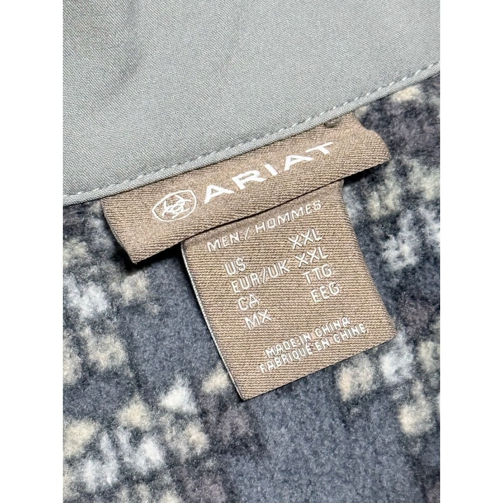 Ariat Mens Gray Softshell Vest XXL Full Zip Wind Water Resistant Performance - Picture 4 of 7